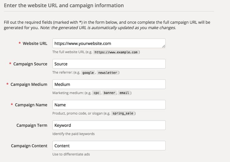 UTM parameters