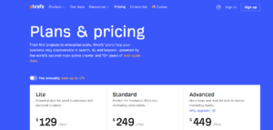 best SEO analysis tool with their pricing