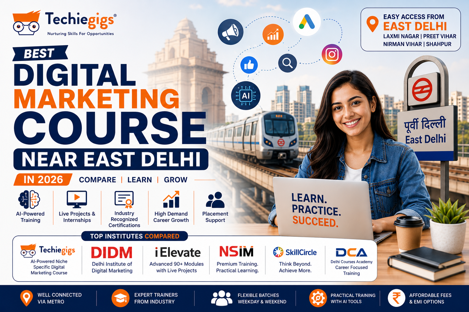 digital marketing course near east delhi